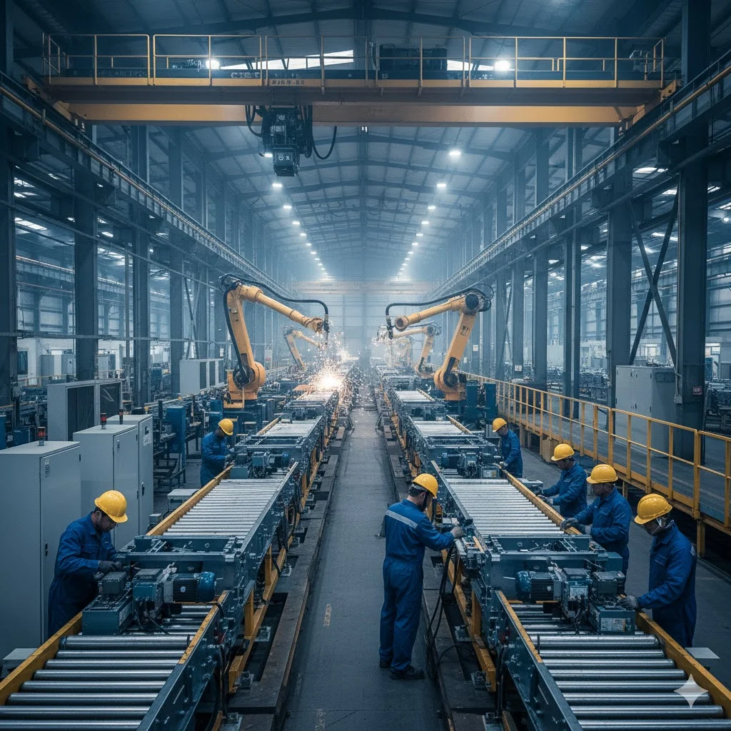 Fabricación y montaje de sistemas de transporte industrial