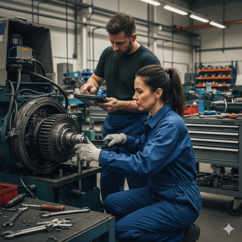 Servicios de mecánica general industrial y reparación de maquinaria